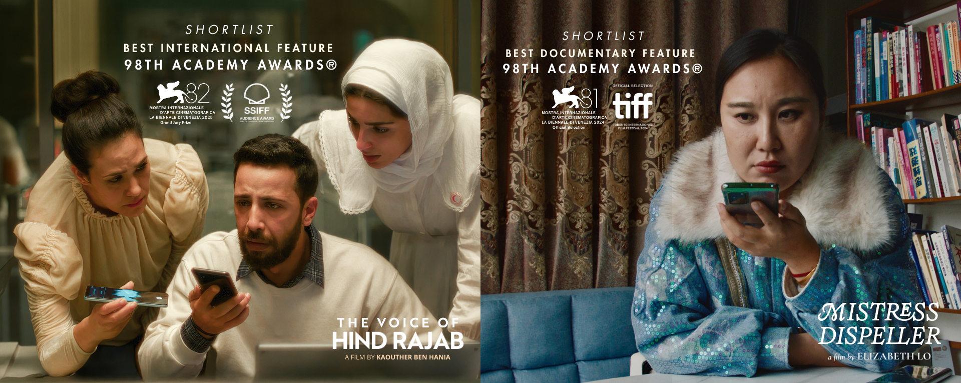 98th Academy Awards® / THE VOICE OF HIND RAJAB & MISTRESS DISPELLER official shortlist selection